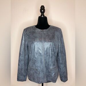 JM Collection Metallic Gray Blazer